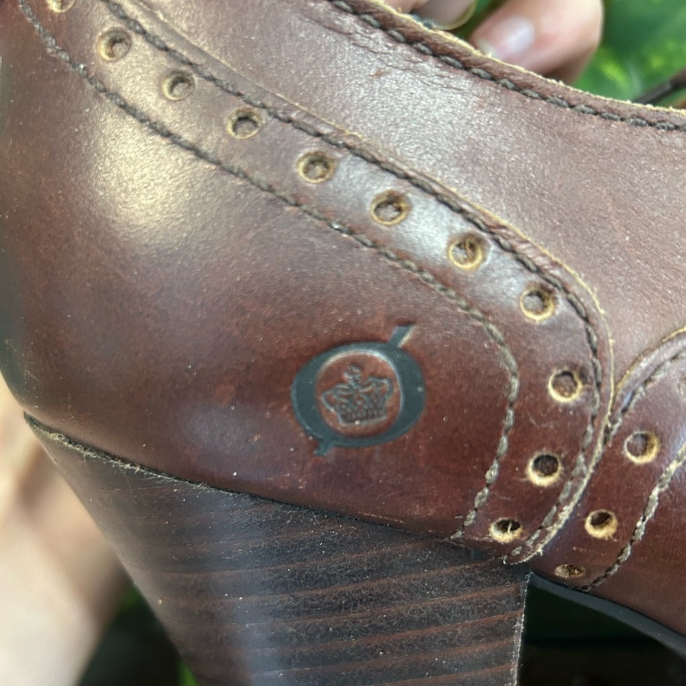 Born Oxford brown leather heels vintage style - Picture 4 of 5